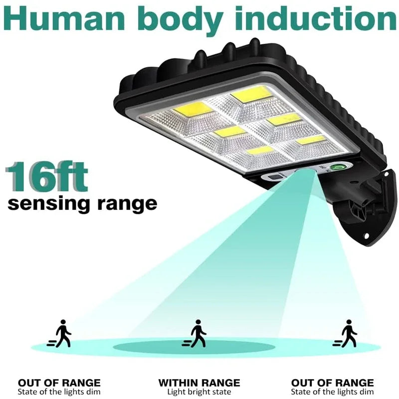 Luminária solar led de área externa