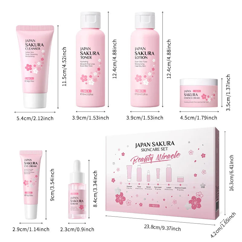 Laikou sakura - kit de cuidados faciais